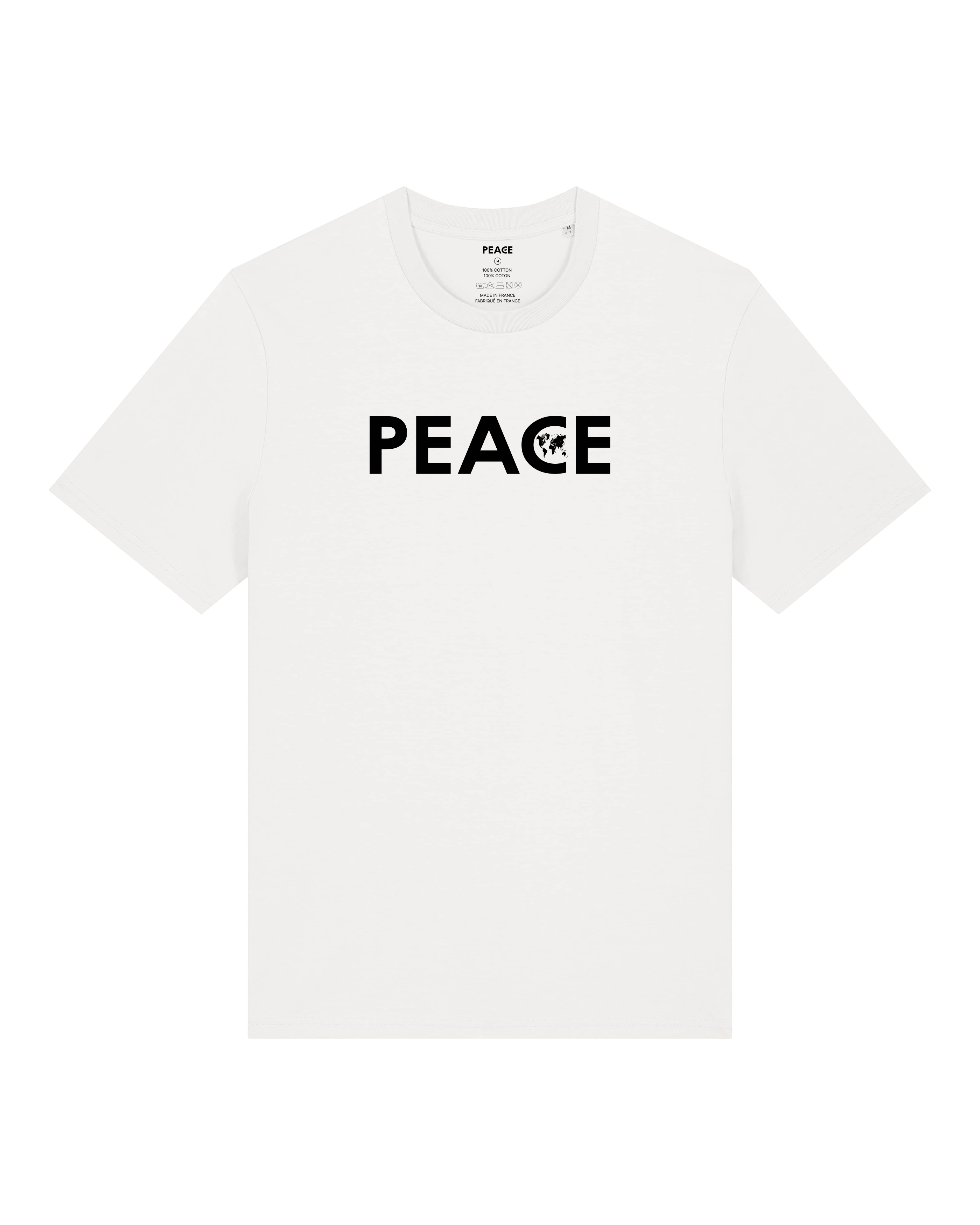 T-Shirt PEACE Classic Uni Off White - Black Logo