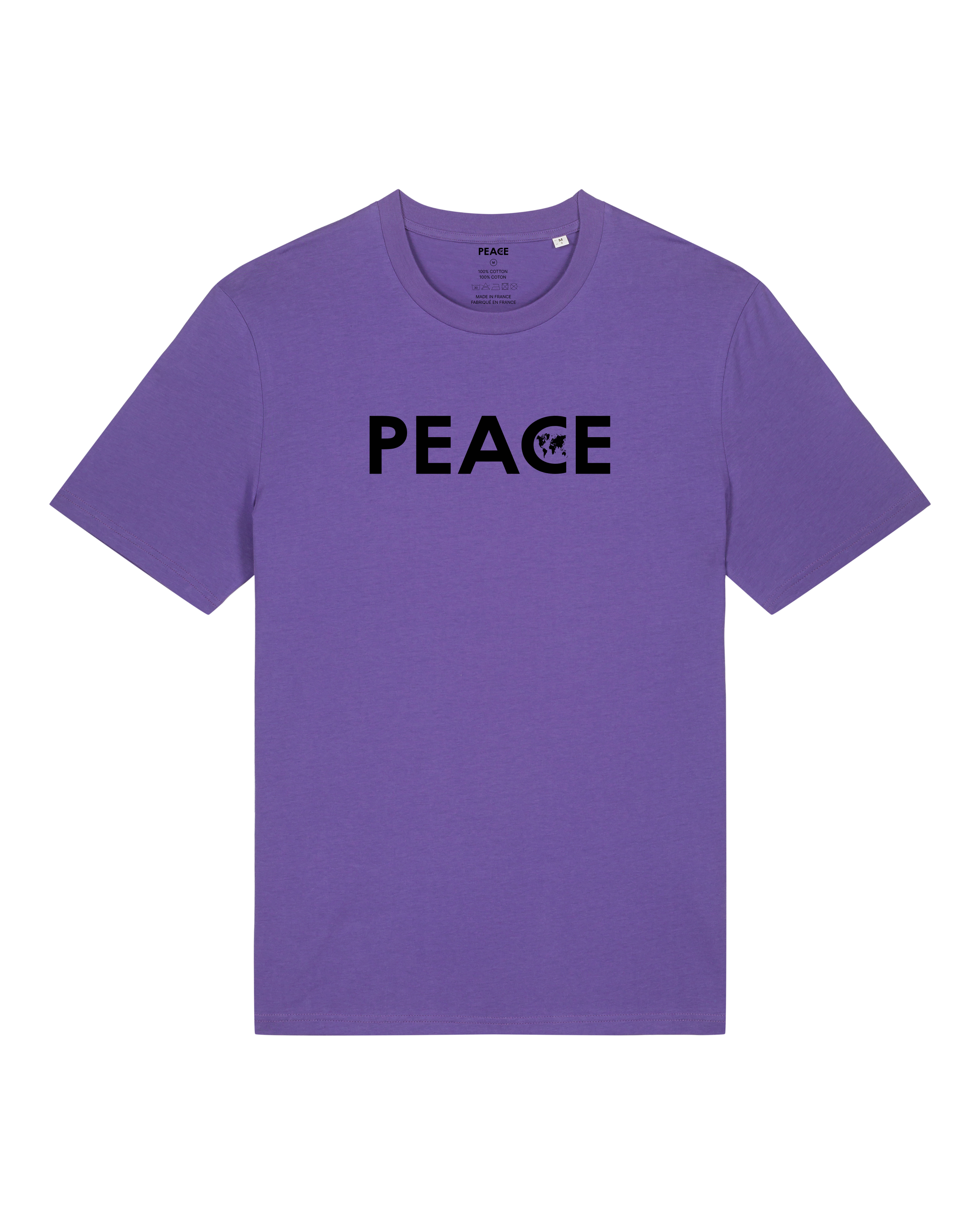 T-Shirt PEACE Classic Uni Purple Love - Black Logo