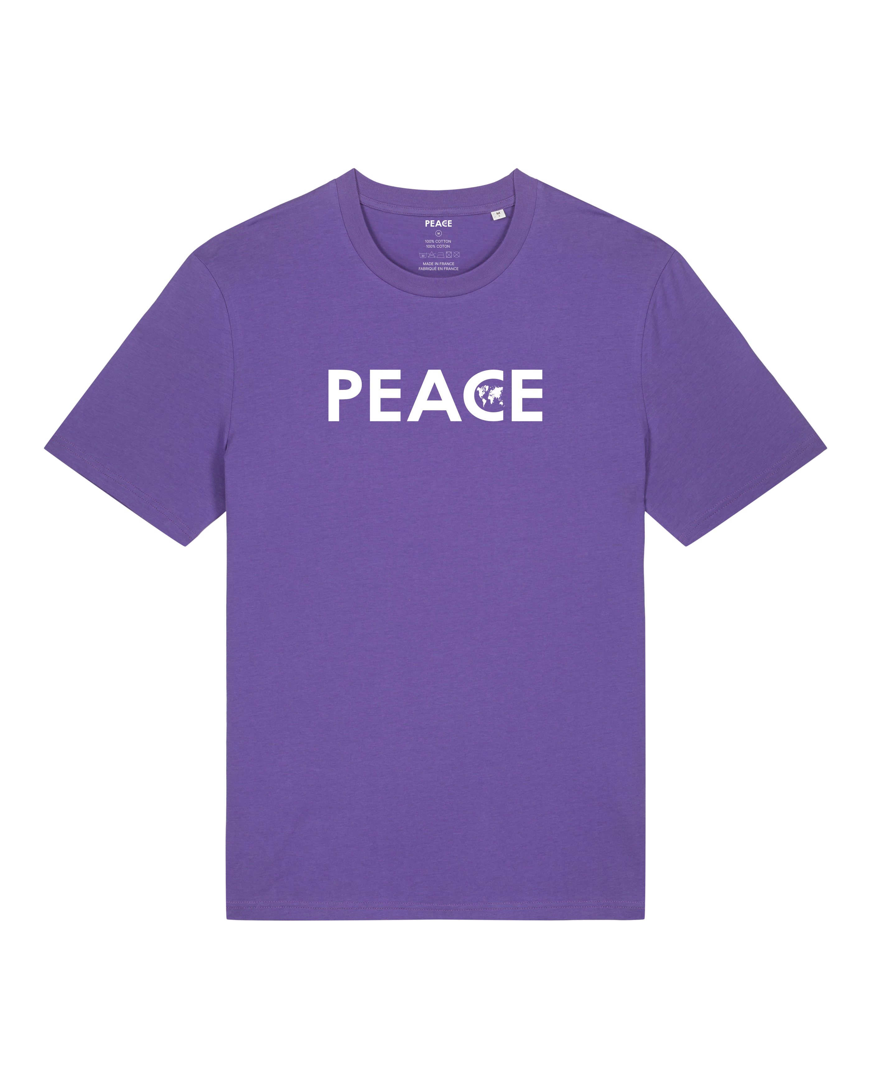 T-Shirt PEACE Classic Uni Purple Love - White Logo