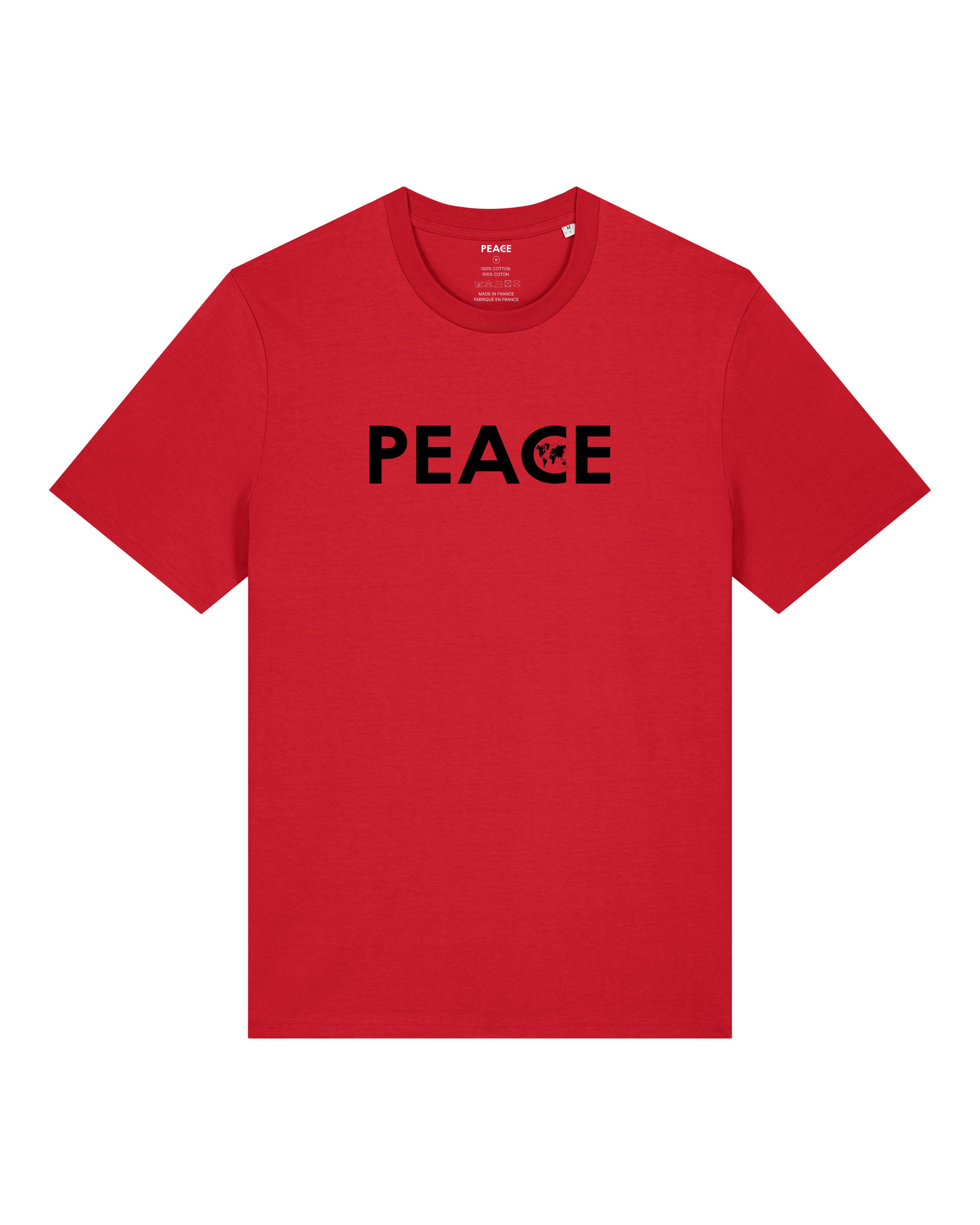 T-Shirt PEACE Classic Uni Red - Black Logo