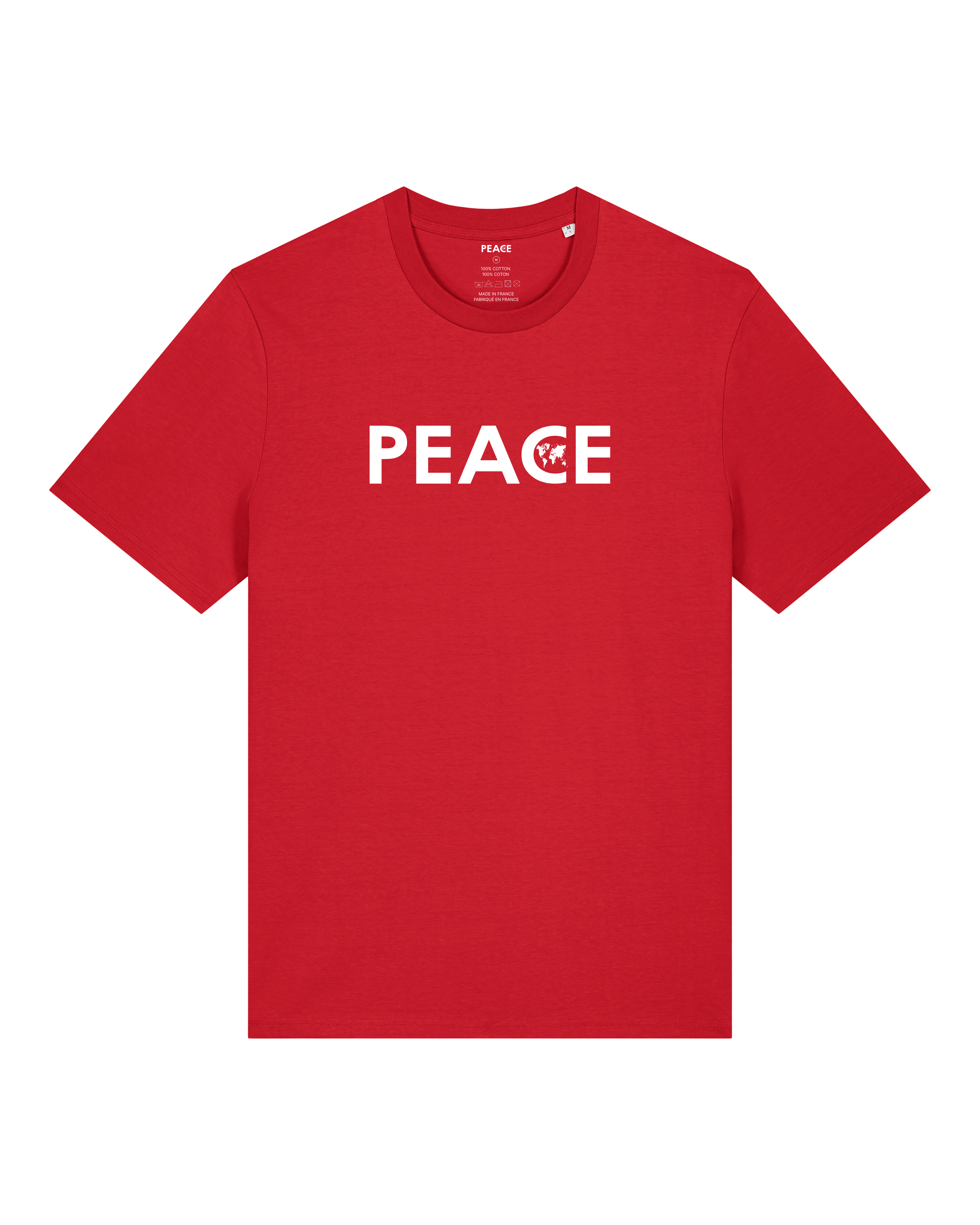 T-Shirt PEACE Classic Uni Red - White Logo