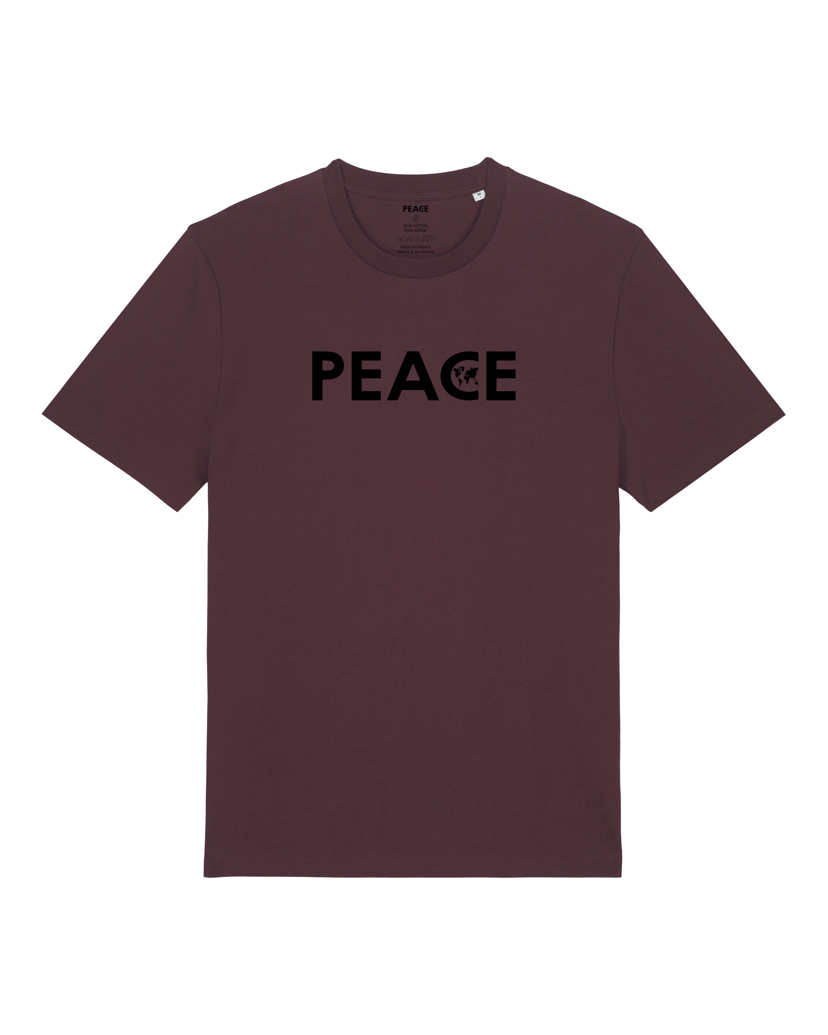 T-Shirt PEACE Classic Uni Red Brown - Black Logo