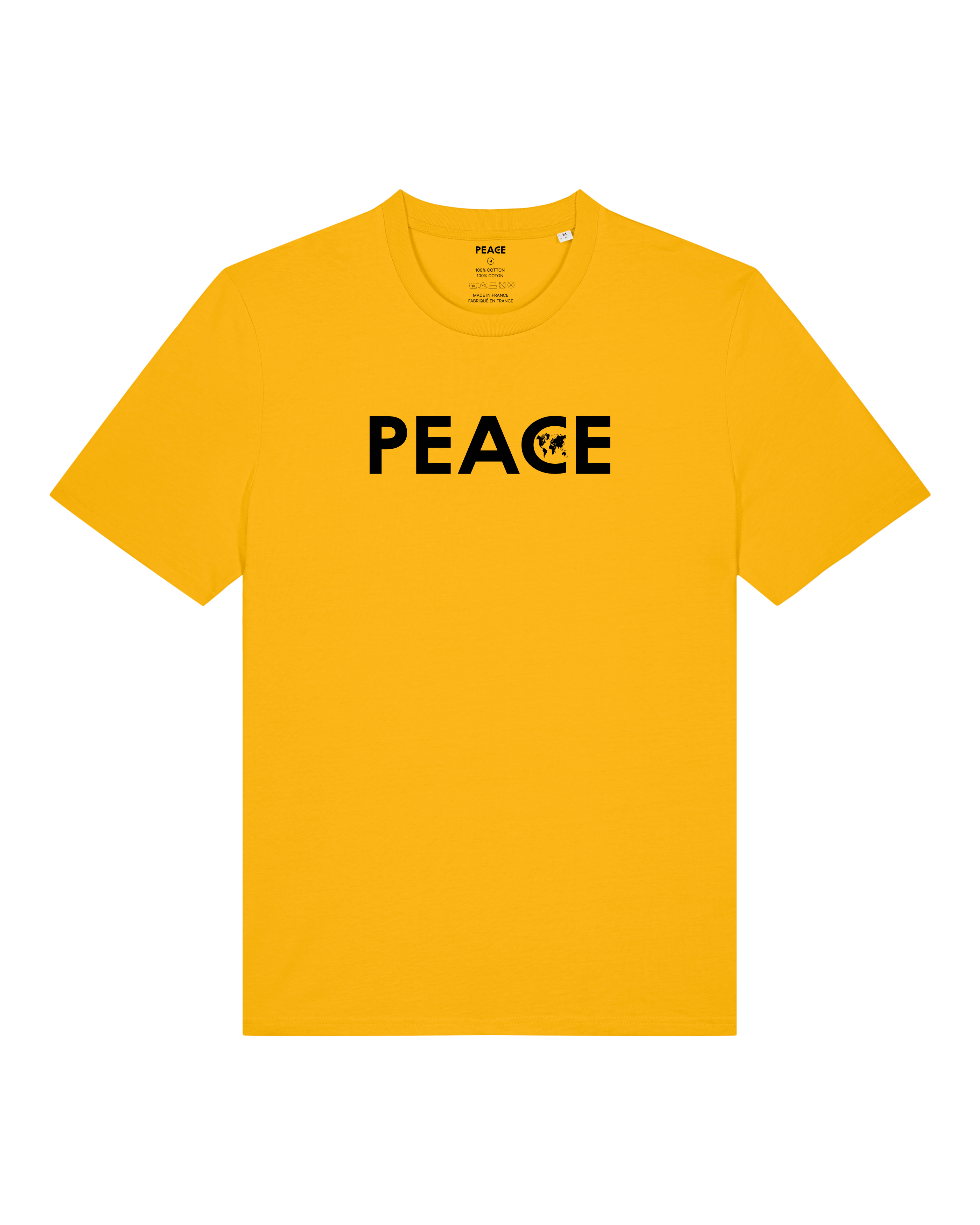 T-Shirt PEACE Classic Uni Spectra Yellow - Black Logo