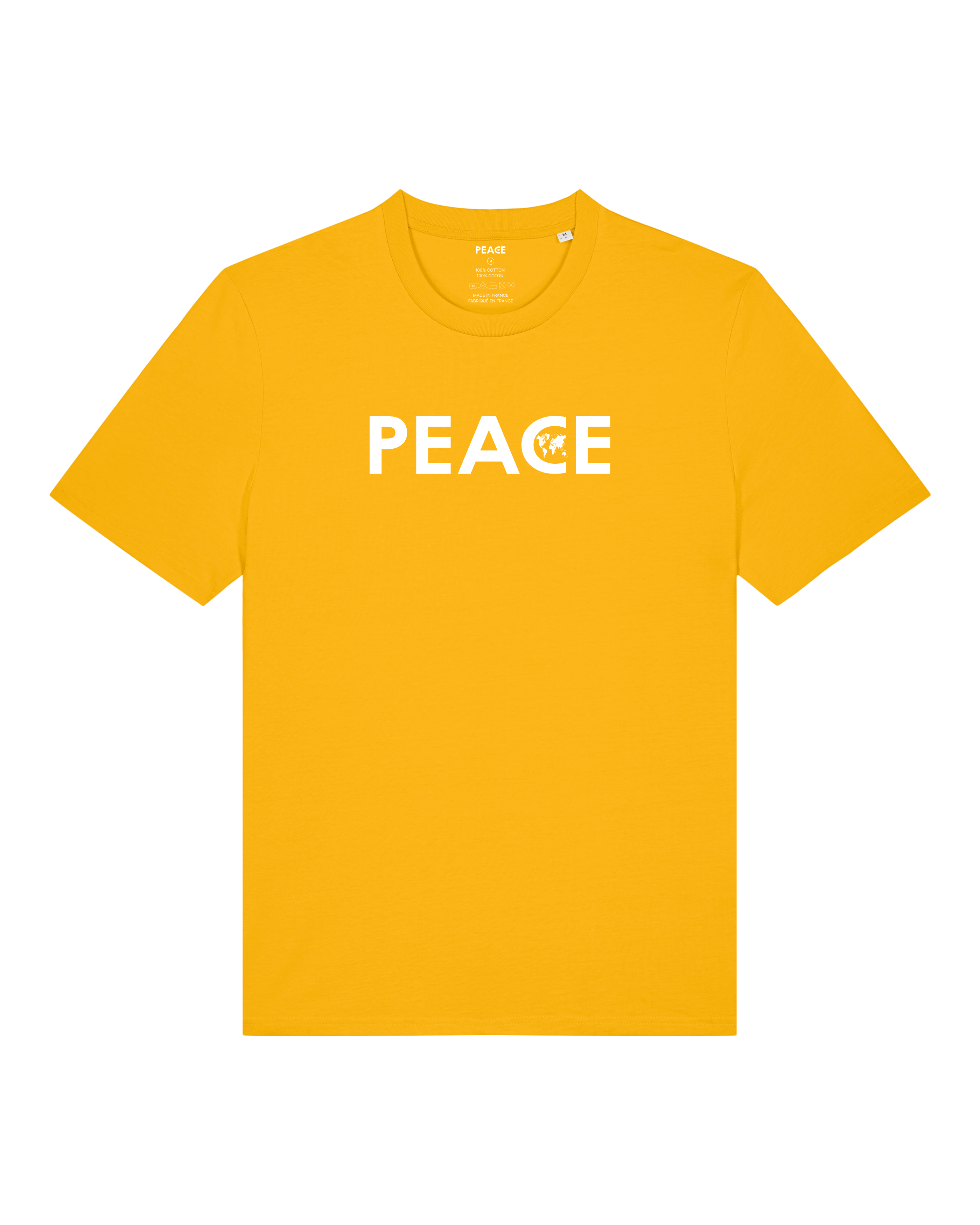 T-Shirt PEACE Classic Uni Spectra Yellow - White Logo