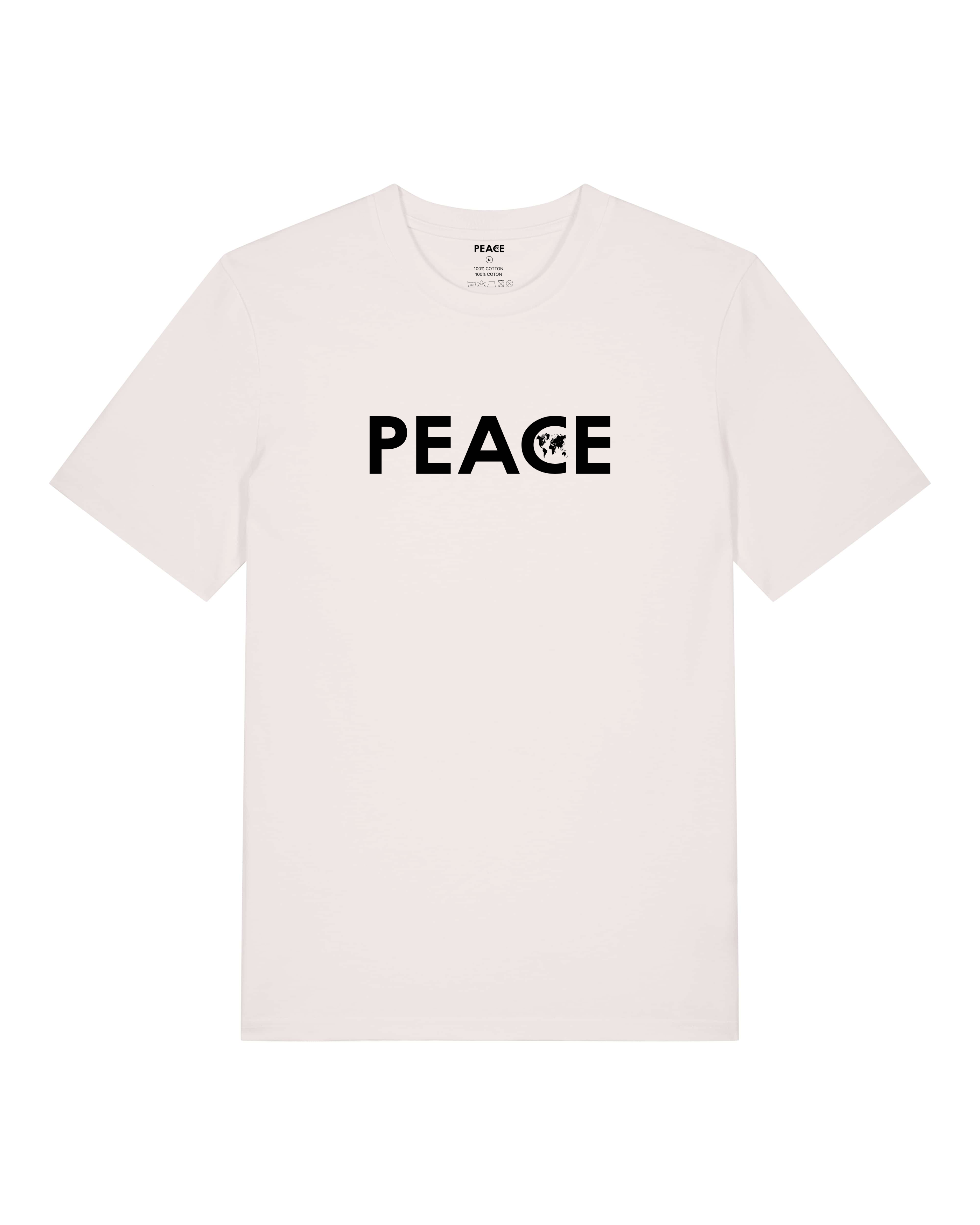 T-Shirt PEACE Classic Uni Vintage White - Black Logo