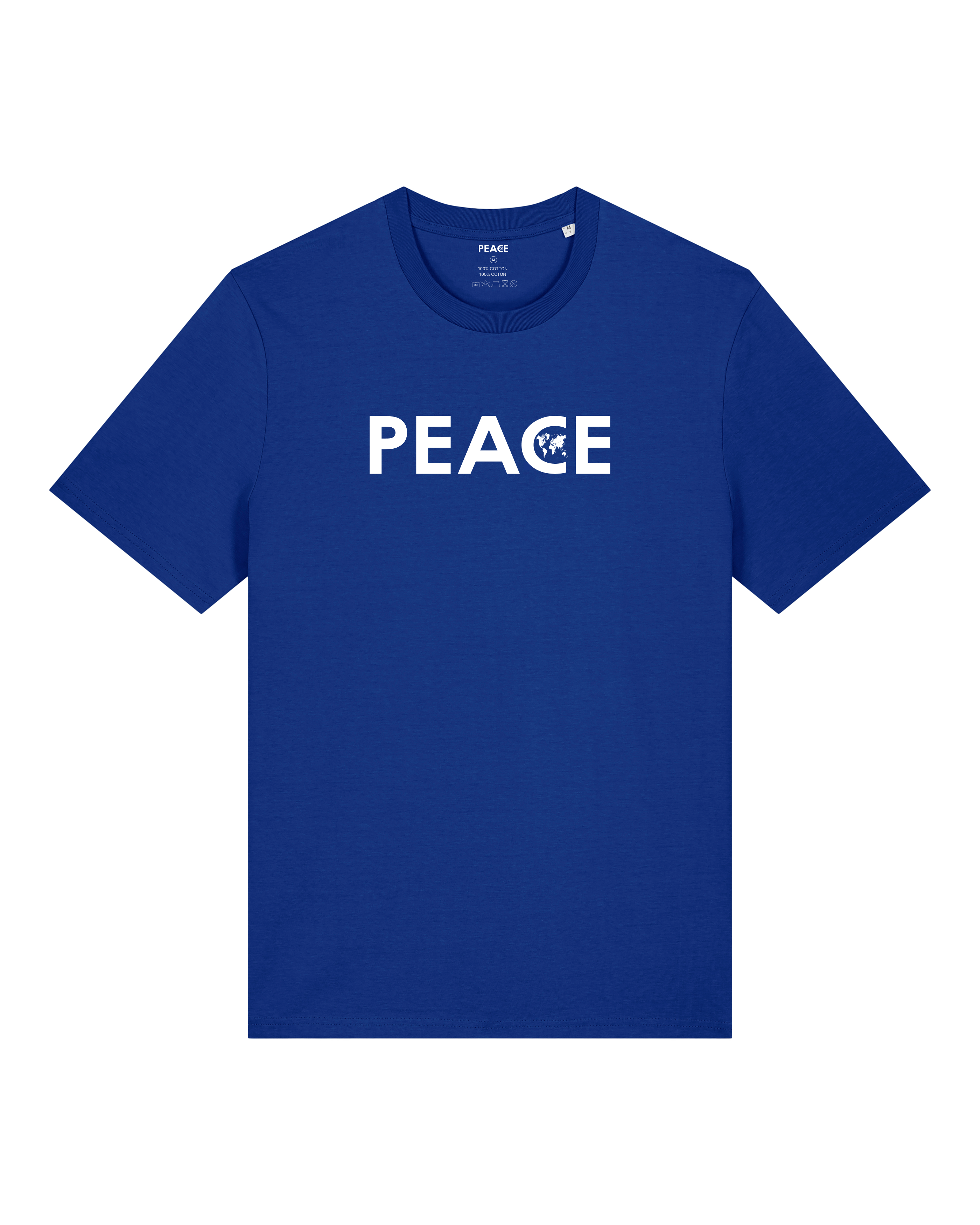 T-Shirt PEACE Classic Uni Worker Blue - White Logo