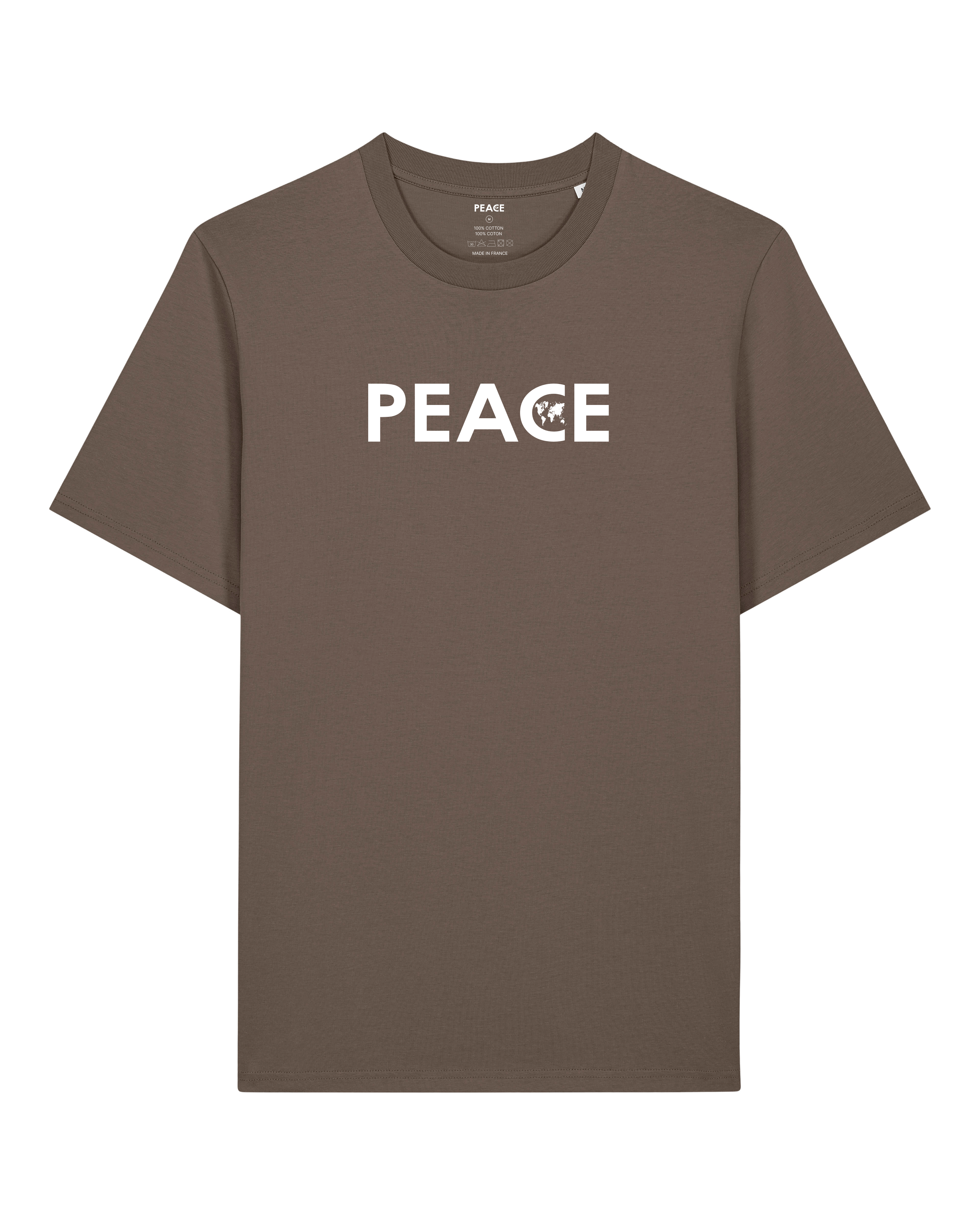 T-Shirt PEACE Classic Uni Mocha - White Logo