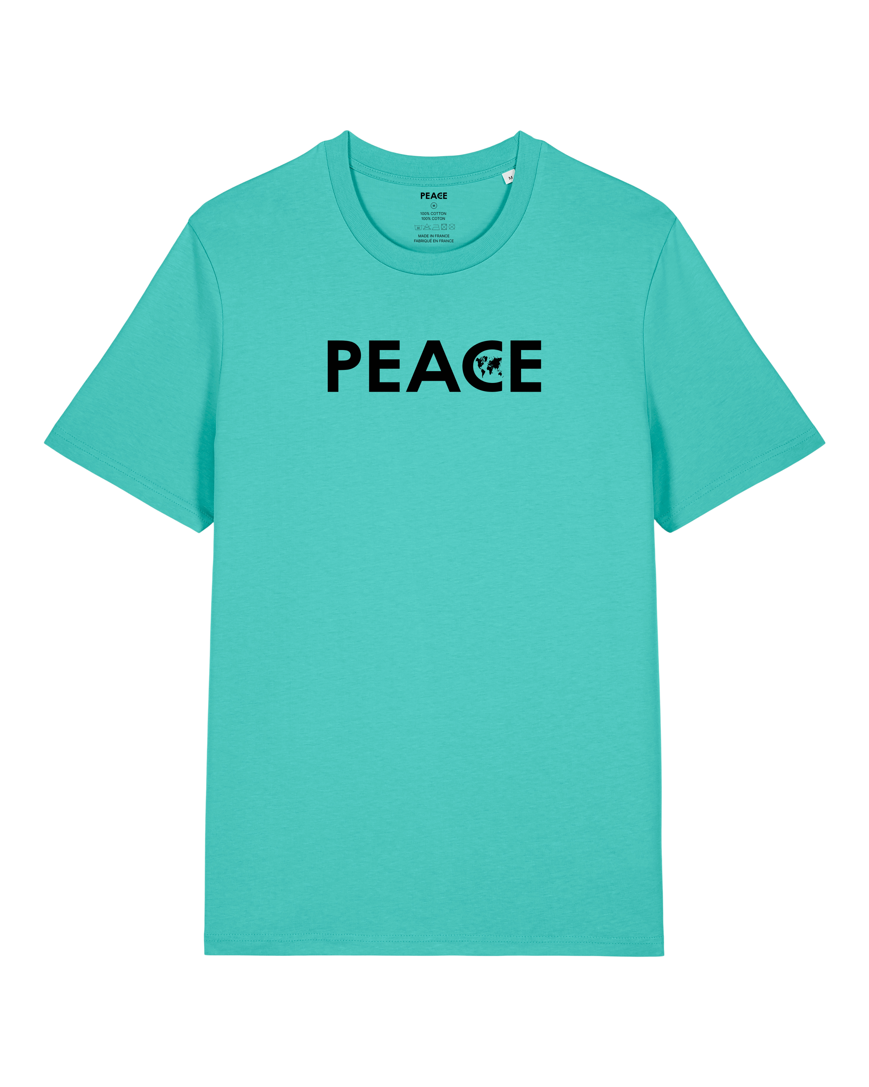 T-Shirt PEACE Classic Uni Pool Blue - Black Logo