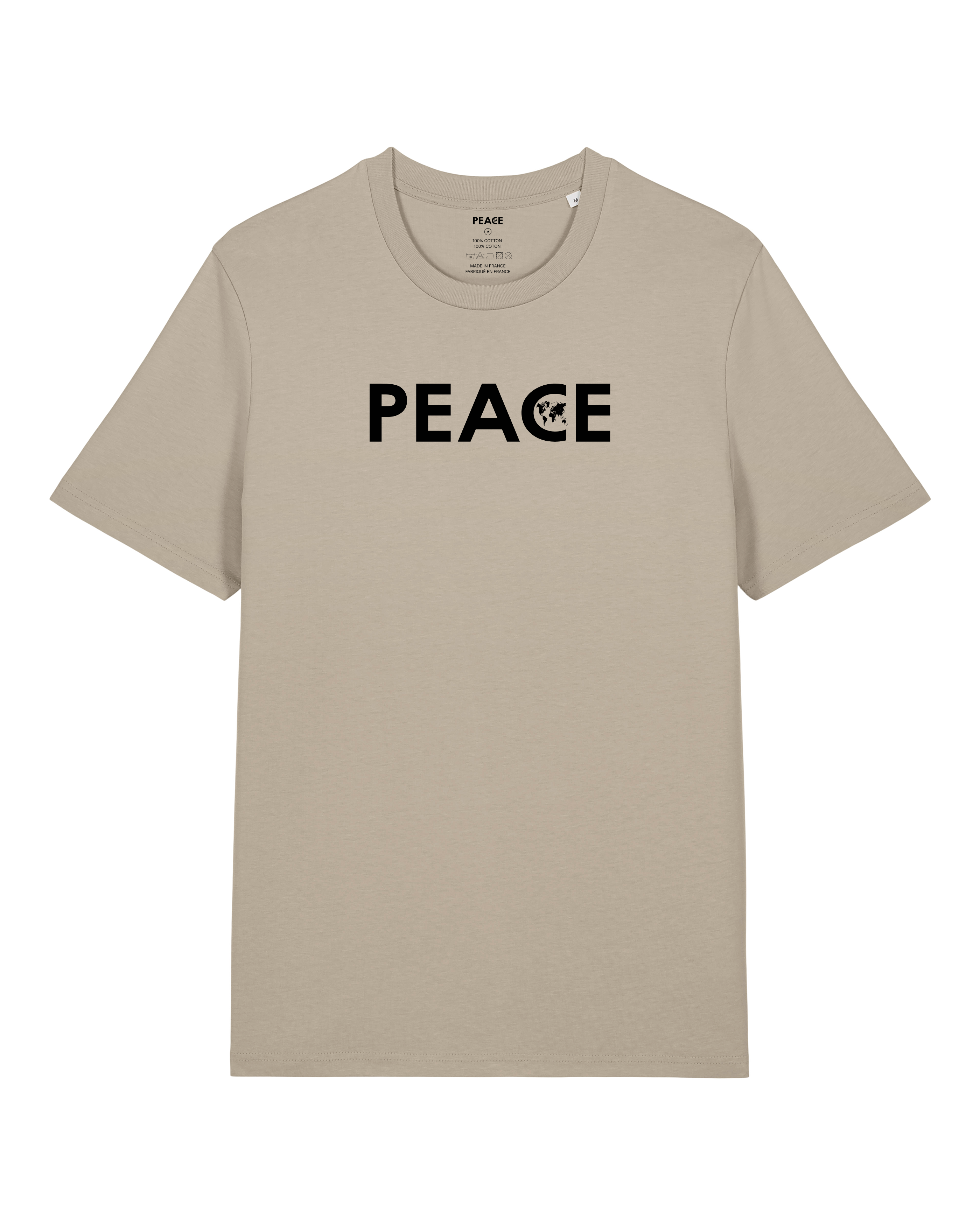 T-Shirt PEACE Classic Uni Stone - Black Logo