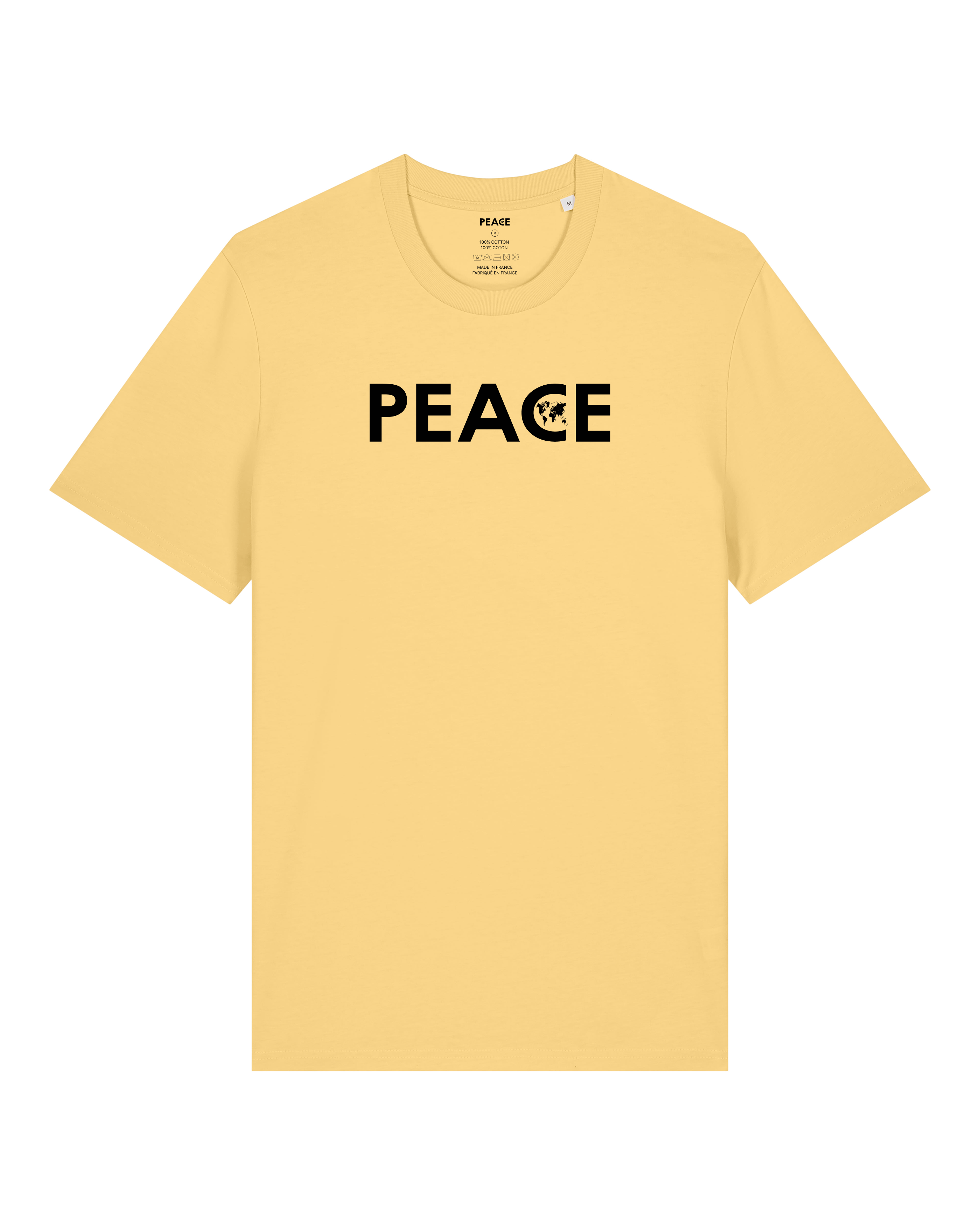 T-Shirt PEACE Classic Uni Viva Yellow - Black Logo