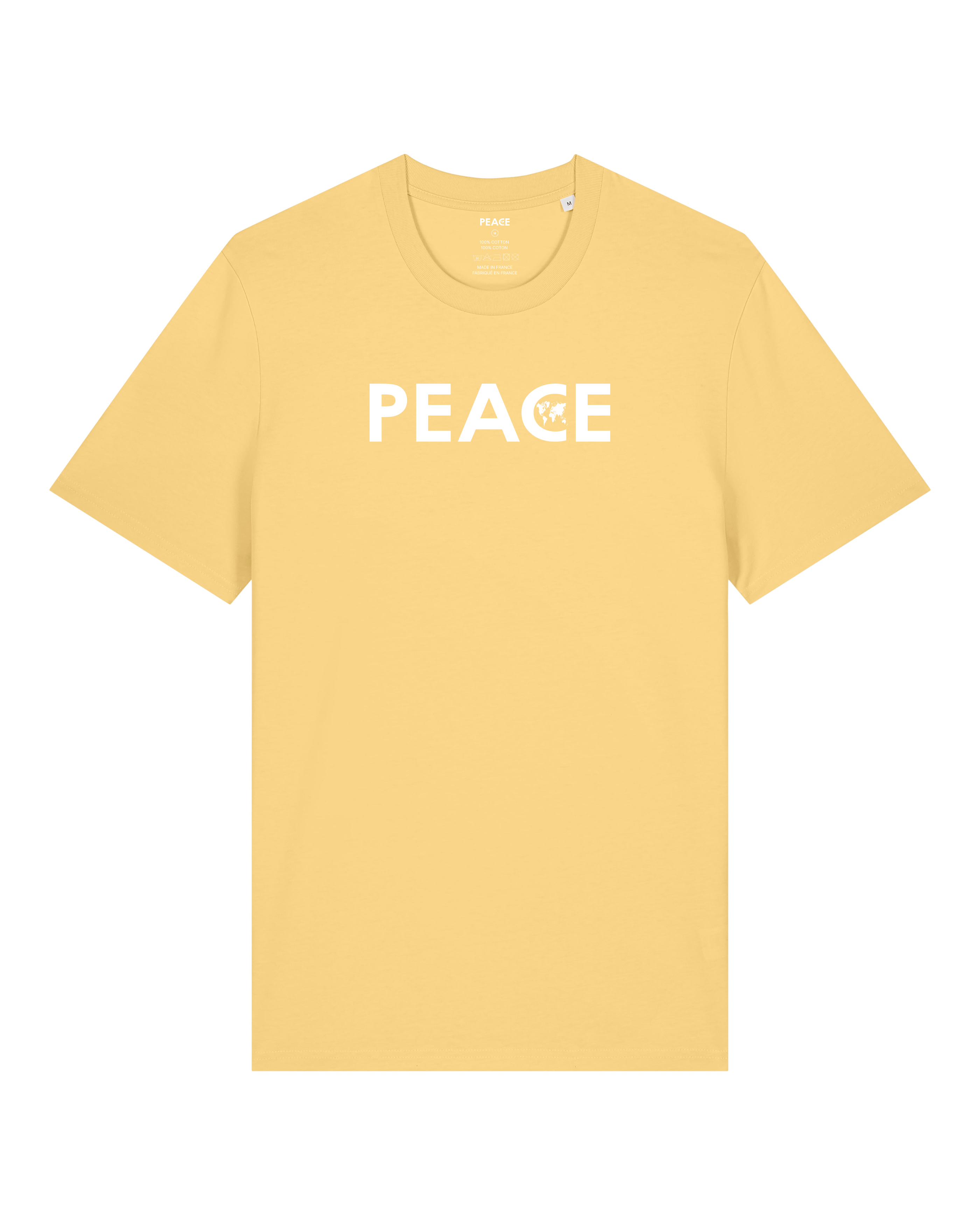 T-Shirt PEACE Classic Uni Viva Yellow - White Logo